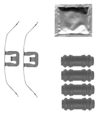 HELLA PAGID priedų komplektas, stabdžių apkaba 8DZ 355 205-481